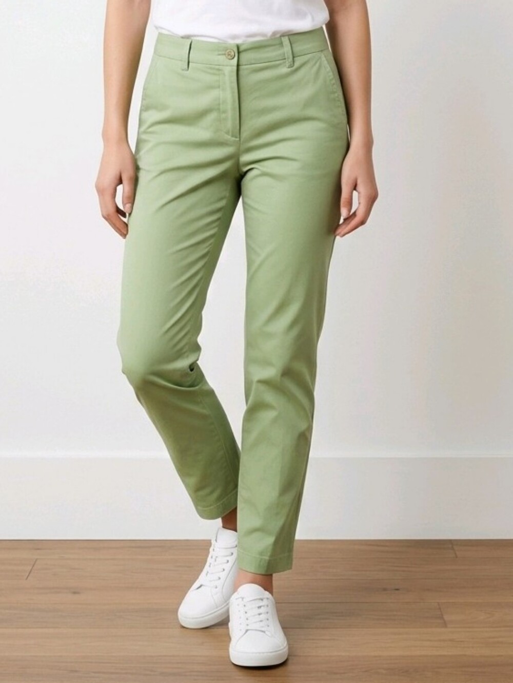 🤑Talbots The Weekend Light Green Women's Chino Pants - Casual Straight Leg 14P